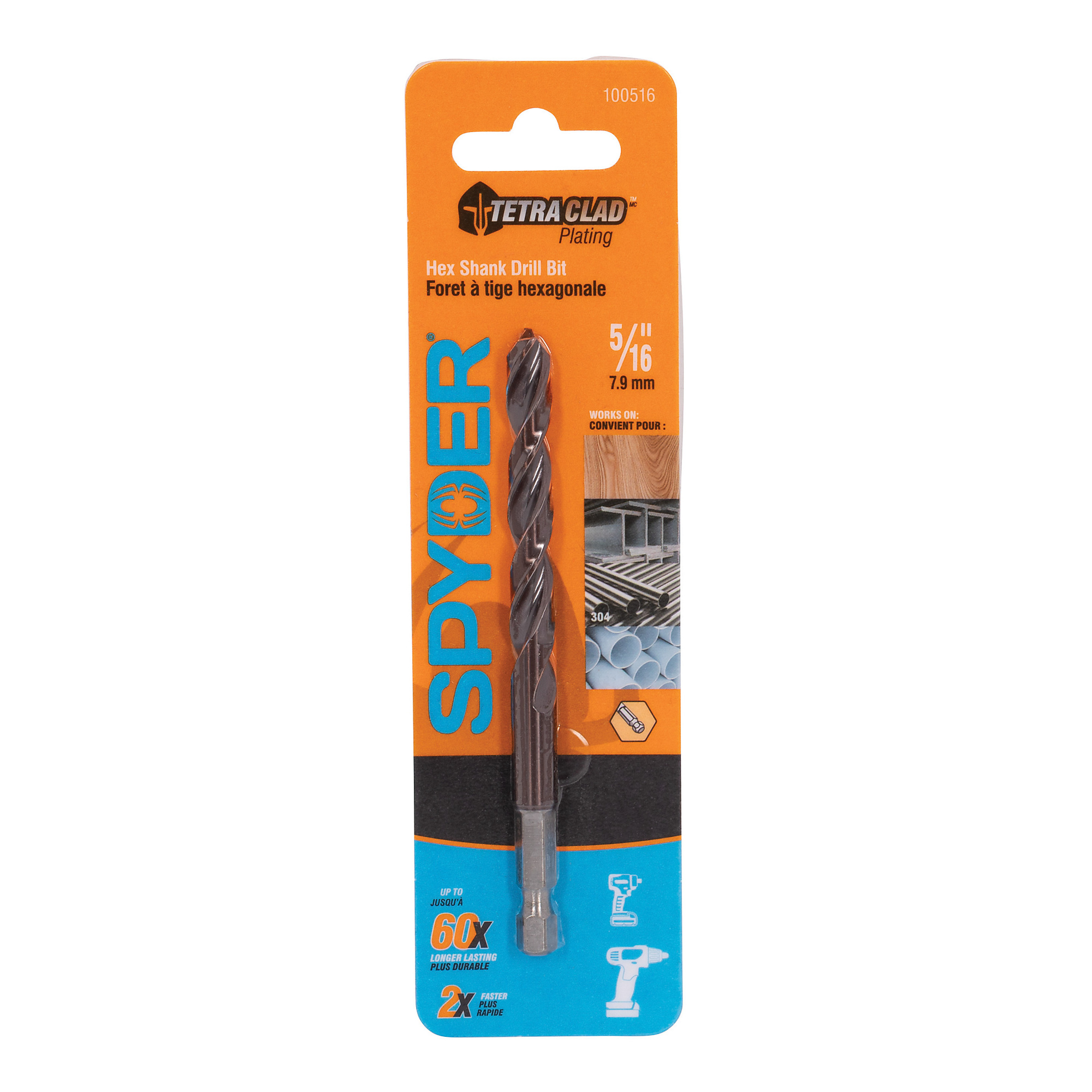 Spyder 5/16-Inch Hex Shank Drill Bit 100516